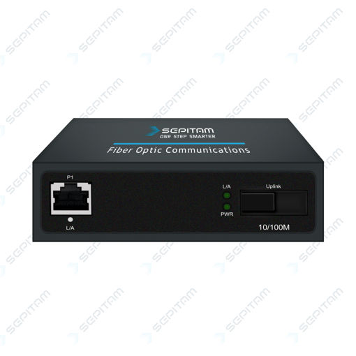 مدیاکانورتر 1 پورت 10/100Mbps و 1 پورت آپلینک SC Simplex 20Km ( مدل: Sepitam-MC11E-SSC20 )